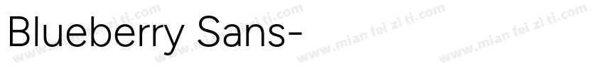 Blueberry Sans字体转换